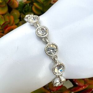Avon silver tone rhinestone bracelet